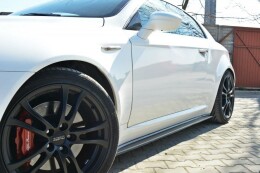 Seitenschweller Ansatz Cup Leisten passend für Alfa Romeo Brera schwarz Hochglanz