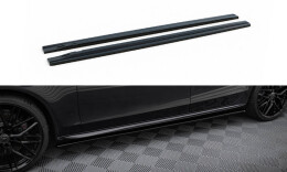 Seitenschweller Ansatz Cup Leisten V.1 passend für Audi S4 / A4 / A4 S-Line B8 / B8 FL schwarz Hochglanz