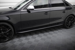 Seitenschweller Ansatz Cup Leisten V.1 passend für Audi S4 / A4 / A4 S-Line B8 / B8 FL schwarz Hochglanz