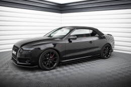 Seitenschweller Ansatz Cup Leisten passend für Audi S5 / A5 / A5 S-Line 8T / 8T FL schwarz Hochglanz