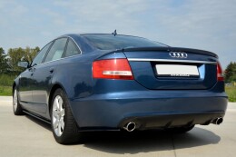 Seitenschweller Ansatz Cup Leisten für Audi A6 S-Line C6 / C6 FL schwarz Hochglanz