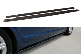 Seitenschweller Ansatz Cup Leisten passend für Audi A6 S-Line C6 / C6 FL schwarz Hochglanz