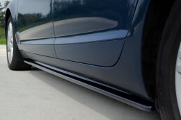 Seitenschweller Ansatz Cup Leisten passend für Audi A6 S-Line C6 / C6 FL schwarz Hochglanz