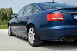 Seitenschweller Ansatz Cup Leisten passend für Audi A6 S-Line C6 / C6 FL schwarz Hochglanz