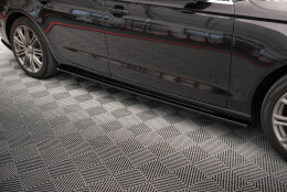 Street+ Seitenschweller Leisten V.1 passend für Audi A6 C7 schwarz Hochglanz