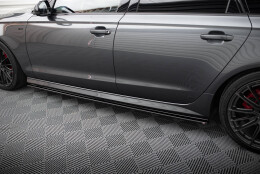 Seitenschweller Ansatz Cup Leisten V.1 passend für Audi A6 / A6 C7 S-line/ S6 C7 Facelift schwarz Hochglanz