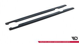 Seitenschweller Ansatz Cup Leisten V.1 passend für Audi A6 / A6 C7 S-line/ S6 C7 Facelift schwarz Hochglanz