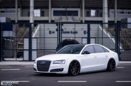 Seitenschweller Ansatz Cup Leisten passend für Audi A8 D4 Carbon Look