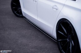 Seitenschweller Ansatz Cup Leisten passend für Audi A8 D4 Carbon Look