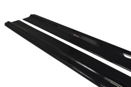Seitenschweller Ansatz Cup Leisten passend für Audi A8 D4 Carbon Look