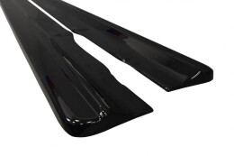 Seitenschweller Ansatz Cup Leisten passend für Audi A8 D4 Carbon Look