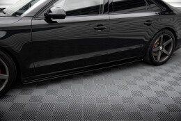 Seitenschweller Ansatz Cup Leisten passend für Audi A8 D4 schwarz Hochglanz