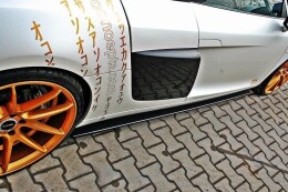 Seitenschweller Ansatz Cup Leisten passend für Audi R8 Mk.1 schwarz Hochglanz