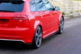 Seitenschweller Ansatz Cup Leisten passend für Audi S3 8P / S3 8P FL / RS3 8P schwarz Hochglanz