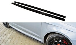 Seitenschweller Ansatz Cup Leisten passend für Audi RS3 8V Sportback schwarz Hochglanz