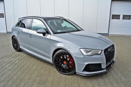 Seitenschweller Ansatz Cup Leisten passend für Audi RS3 8V Sportback schwarz Hochglanz