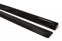 Seitenschweller Ansatz Cup Leisten für AUDI RS4 B5 schwarz Hochglanz