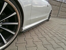Seitenschweller Ansatz Cup Leisten passend für Audi RS5 8T / 8T FL schwarz Hochglanz