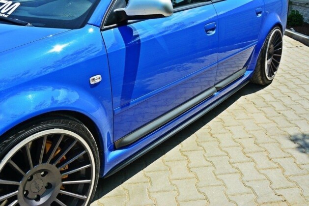 Seitenschweller Ansatz Cup Leisten passend für Audi RS6 C5 schwarz Hochglanz