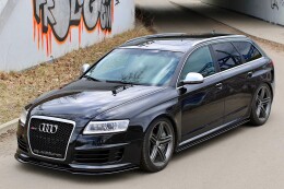 Seitenschweller Ansatz Cup Leisten passend für Audi RS6 C6 schwarz Hochglanz
