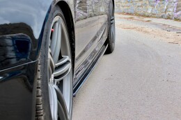 Seitenschweller Ansatz Cup Leisten passend für Audi RS6 C6 schwarz Hochglanz