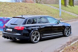 Seitenschweller Ansatz Cup Leisten passend für Audi RS6 C6 schwarz Hochglanz