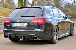 Seitenschweller Ansatz Cup Leisten passend für Audi RS6 C6 schwarz Hochglanz