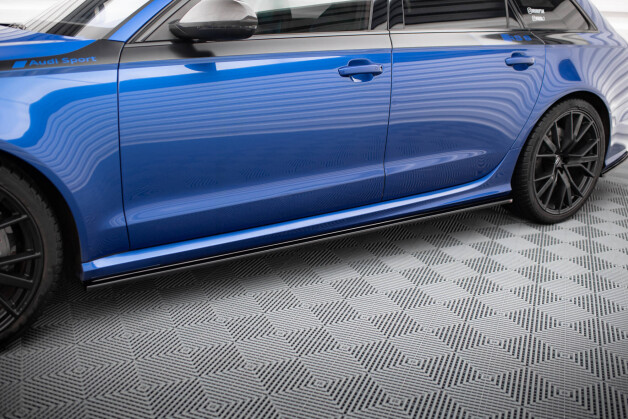 Seitenschweller Ansatz Cup Leisten V.1 passend für Audi RS6 C7 / C7 Facelift schwarz Hochglanz