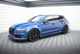 Seitenschweller Ansatz Cup Leisten V.1 passend für Audi RS6 C7 / C7 Facelift schwarz Hochglanz