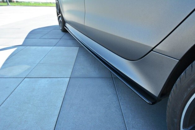 Seitenschweller Ansatz Cup Leisten für Audi RS7 C7 FL schwarz Hochglanz