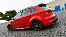 Seitenschweller Ansatz Cup Leisten für Audi S3 / A3 S-Line 8V / 8V FL Sportback Carbon Look