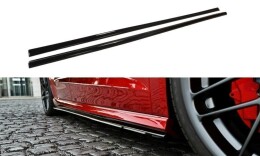 Seitenschweller Ansatz Cup Leisten für Audi S3 / A3 S-Line 8V / 8V FL Sportback schwarz Hochglanz