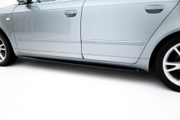 Seitenschweller Ansatz Cup Leisten V.1 passend für Audi S4 / A4 / A4 S-Line B6 / B7 schwarz Hochglanz