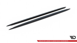 Seitenschweller Ansatz Cup Leisten für Audi S4 / A4 / A4 S-Line B6 / B7  schwarz matt