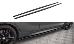 Seitenschweller Ansatz Cup Leisten V.1 passend für BMW 1er F20 M135i / M140i / M-Paket schwarz Hochglanz