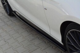 Seitenschweller Ansatz Cup Leisten für BMW 1er F21 M135i / M140i / M-Paket  Carbon Look
