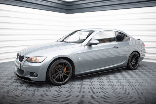 Seitenschweller Ansatz Cup Leisten passend für BMW 3er E92 M Paket schwarz Hochglanz