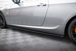 Seitenschweller Ansatz Cup Leisten passend für BMW 3er E92 M Paket schwarz Hochglanz