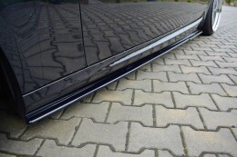 Seitenschweller Ansatz Cup Leisten für BMW 3er E92 M Paket FACELIFT schwarz Hochglanz