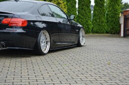Seitenschweller Ansatz Cup Leisten passend für BMW 3er E92 M Paket FACELIFT schwarz Hochglanz