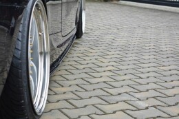 Seitenschweller Ansatz Cup Leisten passend für BMW 3er E92 M Paket FACELIFT schwarz Hochglanz