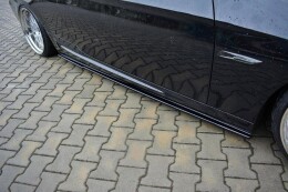 Seitenschweller Ansatz Cup Leisten passend für BMW 3er E92 M Paket FACELIFT schwarz Hochglanz
