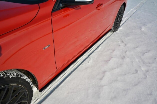 Seitenschweller Ansatz Cup Leisten passend für BMW 3er F30 schwarz Hochglanz
