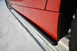 Seitenschweller Ansatz Cup Leisten passend für BMW 3er F30 schwarz Hochglanz