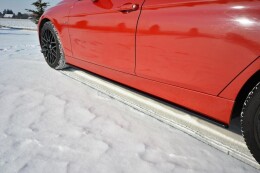Seitenschweller Ansatz Cup Leisten passend für BMW 3er F30 schwarz Hochglanz