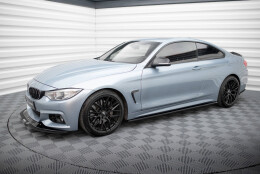 Seitenschweller Ansatz Cup Leisten passend für BMW 4er Coupe / Gran Coupe / Cabrio M-Paket F32 / F36 / F33 schwarz Hochglanz