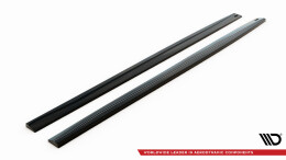 Seitenschweller Ansatz Cup Leisten passend für BMW 4er Coupe / Gran Coupe / Cabrio M-Paket F32 / F36 / F33 schwarz Hochglanz