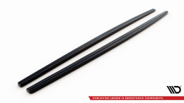 Seitenschweller Ansatz Cup Leisten passend für BMW 5er F10/ F11 M-POWER/ M Paket schwarz Hochglanz