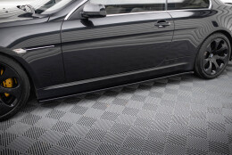 Seitenschweller Ansatz Cup Leisten passend für BMW 6er Coupe E63 / Cabrio E64 schwarz Hochglanz