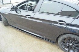 Seitenschweller Ansatz Cup Leisten passend für BMW 6er Gran Coupé M Paket schwarz Hochglanz